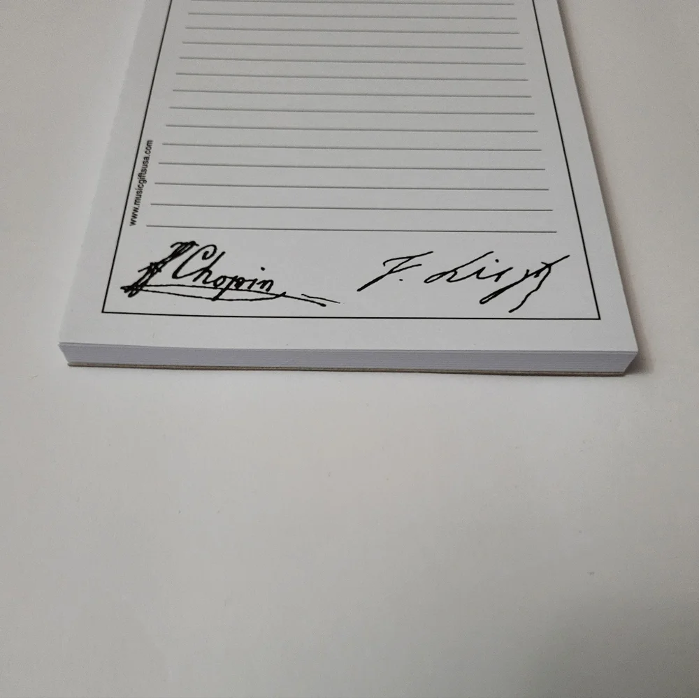 Chopin Liszt Shopping List Notepad